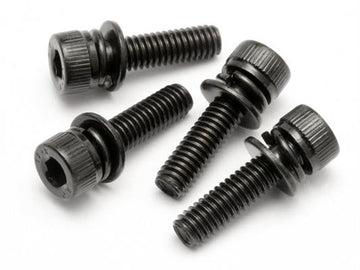 Cap Head Screw M4X15Mm With Washer (4Pcs)