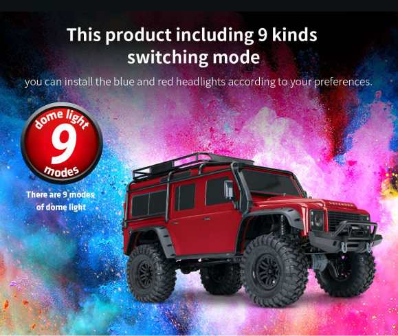 SLET VARE Lys system for Traxxas TRX-4 Crawler