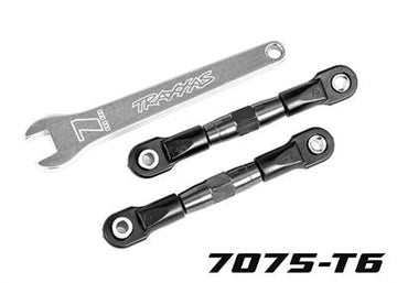Traxxas - TRX2443A - Camber links, rear (TUBES charcoal gray-anodized, 7075-T6 aluminum, stronger than titanium) (2) (assembled with rod ends and hol
