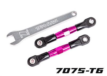 Traxxas - TRX2443P - Camber links, rear (TUBES pink-anodized, 7075-T6 aluminum, stronger than titanium) (2) (assembled with rod ends and hollow balls