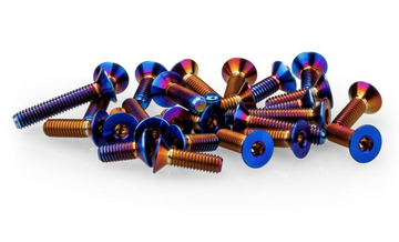 JConcepts - 2996-1 - B6.4 Titanium Top Hat Screw Set, lower (blue) 26 pcs