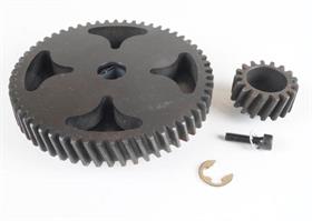 Rovan - 95229 - 17/ 57 tands pinion og spurgear i metal med skråtskårne gear