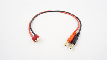DTC07017 - Deans hanstik opladekabel med 4mm bananstik