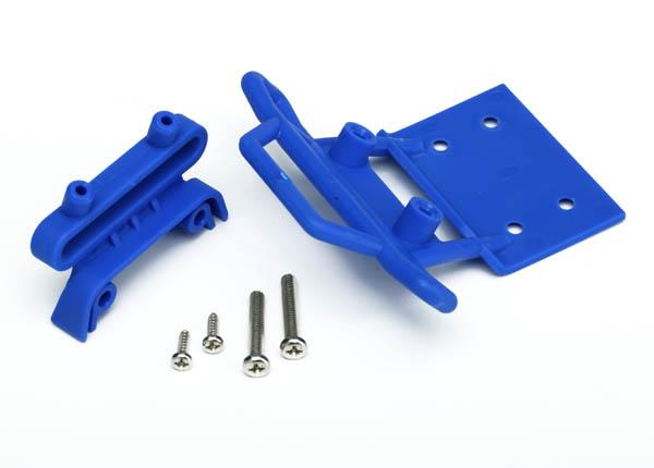 Traxxas - TRX3621x - Bumper, front / bumper mount, front / 4x23mm RM (2)/ 3x10mm RST (2) (blue)
