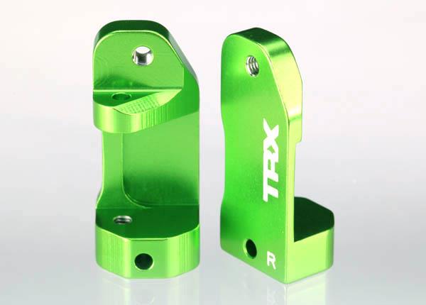 Traxxas - TRX3632G - 30 graders Caster blok i grøn aluminium - 2 stk - inkl. skruer 2.5x31.5 mm