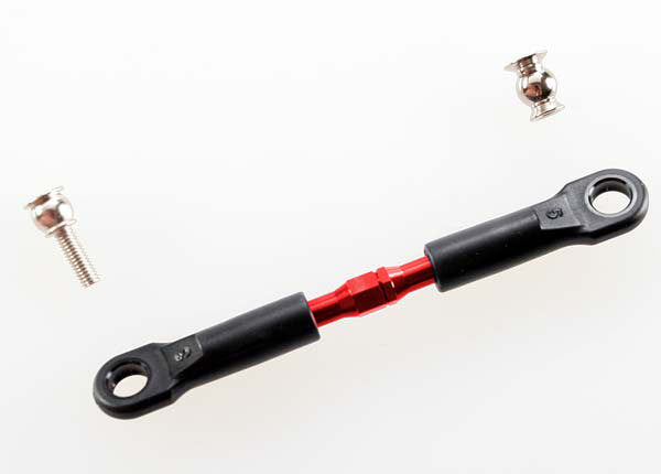 Traxxas - TRX3737 - Turnbuckle, aluminum (red-anodized), camber link, front, 39mm (1) (assembled w/rod ends)/ hollow balls (2)