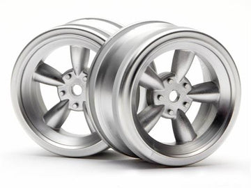HPI - HP3815 - VINTAGE 5 SPOKE WHEEL 26mm MATTE CHROME 0mm OFFSET