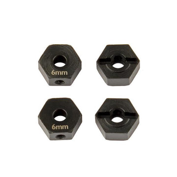 Element - AE42076 - 12mm hex i stål, de er 6mm tykke - 4 stk
