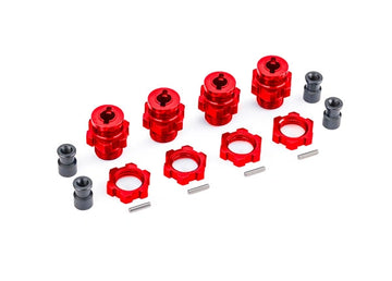 Wheel Hub & Nuts 17mm Alu RED (4) Jato 4x4