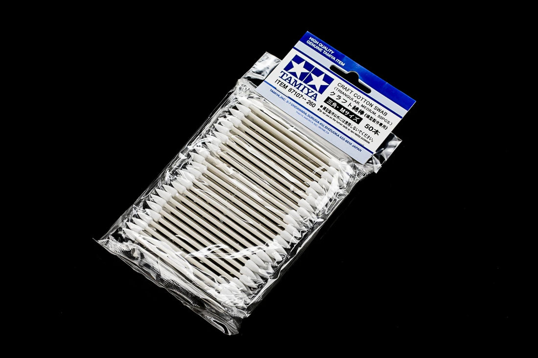 Tamiya - 87107 - Craft Cotton Swab, Triangular, Medium (50pcs)