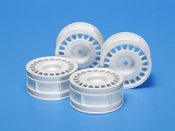 Tamiya - 51021 -RALLY DISH WHEELS 4PCS(WHITE, 26mm/+2)