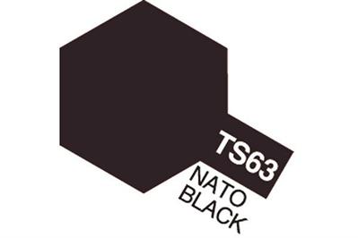 Tamiya - TS-63 - Nato Black (Flat) - Spraymaling - 100 ml