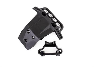 Traxxas - TRX6736X - Bumper, front / bumper support (fits 4WD Rustler®) (for LED light kit installation