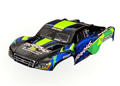 Traxxas - TRX6812G - Body, Slash® VXL 2WD (also fits Slash® 4X4), green & blue (painted, decals applied)