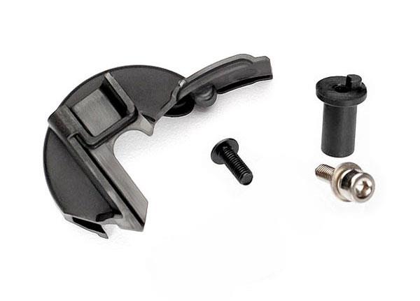 Traxxas - TRX7077R - Cover, gear/ motor mount hinge post/ 3x10mm CS with split and flat washers (1)/ 3x8mm BCS (1)