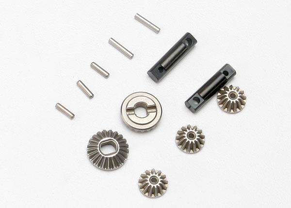 Traxxas - TRX7082 - Gear set, differential (output gears (2)/ spider gears (3))/ differential output shafts (2)/ 1.5x6mm pin (3)/ 1.5x8mm pin (2)