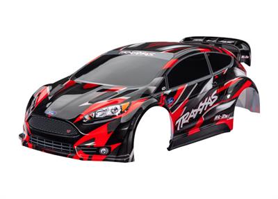 Traxxas - TRX7418R - Body, Ford Fiesta® ST Rally Brushless, red painted, decals applied)