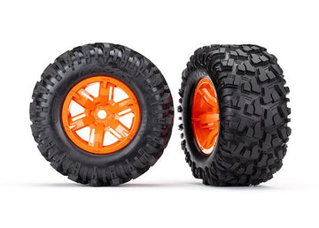 Traxxas - TRX7772T - X-Maxx® AT dæk limet på 4.0" sorte fælge - 2 stk