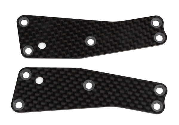 Team Associated - AE81482 - RC8T4 FT Front Upper Suspension Arm Inserts, 1.2mm, carbon fiber