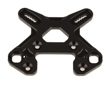 RC8B4 Front Shock Tower, black aluminum