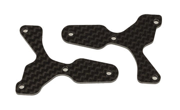 RC8B4 FT Front Lower Suspension Arm Inserts, carbon fiber, 2.0 mm
