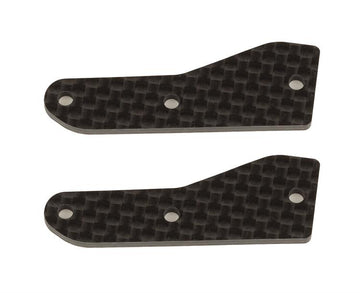 RC8B4 FT Front Upper Suspension Arm Inserts, carbon fiber, 2.0 mm