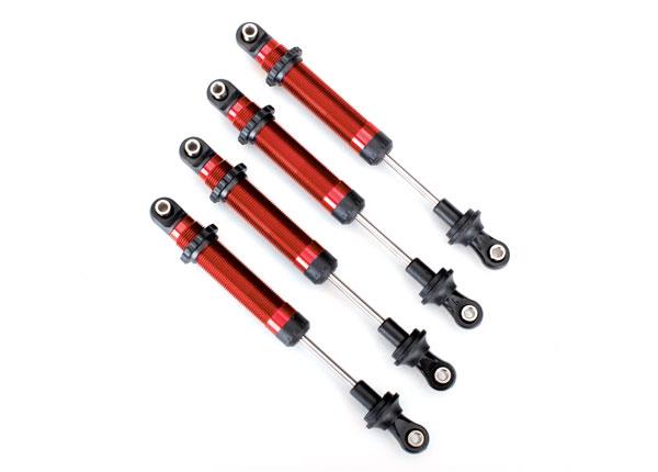 Traxxas - TRX8160R - Shocks, GTS, aluminum (red-anodized) (assembled without springs) (4) (for use with #8140R TRX-4® Long Arm Lift Kit)