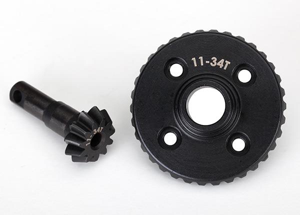 Traxxas - TRX8279R - Ring gear, differential/ pinion gear, differential (machined)