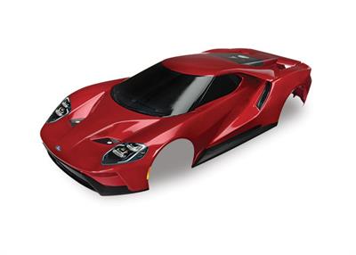Traxxas - TRX8311R - Body, Ford GT, red (painted, decals applied)