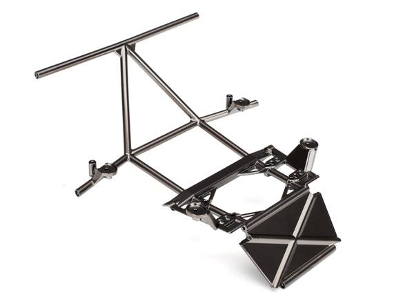 Traxxas - TRX8431X - Tube chassis, center section, front (satin black chrome-plated)