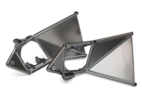 Traxxas - TRX8534X - Mounts, suspension arm, upper (front) (left & right) (satin black chrome-plated)