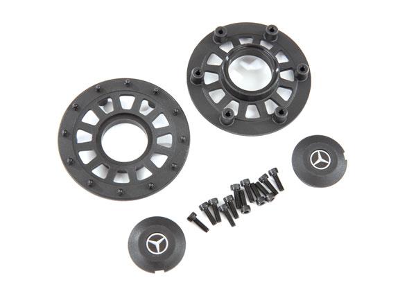 Traxxas - TRX8875 - Center caps (2)/ beadlock rings (2) (requires #8255A extended stub axle)