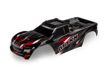 Body, Maxx®, red (painted, decals applied) (fits Maxx® with extended chassis (352mm wheelbase))