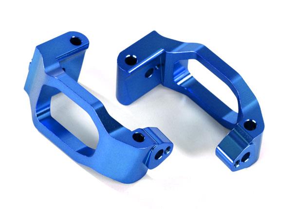 Traxxas - TRX8932X - Caster blocks (c-hubs), 6061-T6 aluminum (blue-anodized), left & right/ 4x22mm pin (4)/ 3x6mm BCS (4)/ retainers (4)