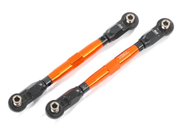 Traxxas - TRX8948A - Toe links, front (TUBES orange-anodized, 7075-T6 aluminum, stronger than titanium) (88mm) (2)/ rod ends, rear (4)/ rod ends, fron