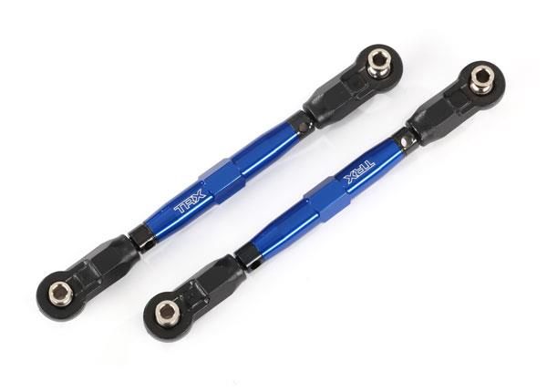 Traxxas - TRX8948X - Toe links, front (TUBES blue-anodized, 7075-T6 aluminum, stronger than titanium) (88mm) (2)/ rod ends, rear (4)/ rod ends, fron
