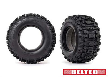 Tires, Sledgehammer® All-Terrain 2.8" (belted, dual profile (2.9" outer, 3.8" inner)) (2)/ foam inserts (2)