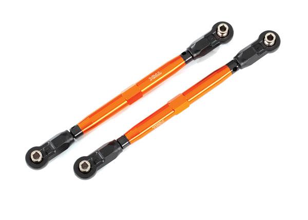 Traxxas - TRX8997A - Toe links, front (TUBES orange-anodized, 6061-T6 aluminum) (2) (for use with #8995 WideMaxx™ suspension kit)
