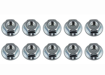 4mm Hjulmøtrikker, serrated - 10 stk