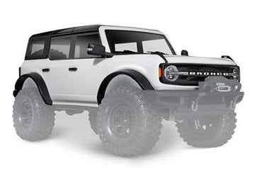Body, Ford Bronco, complete, Oxford White (painted) (includes grille, side mirrors, door handles, fender flares, windshield wipe