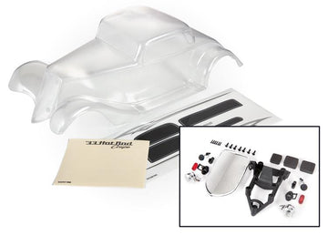 Body, Factory Five '33 Hot Rod Coupe (clear, requires painting)/ foam pads (front & rear)/ decal sheet (includes front grille, si