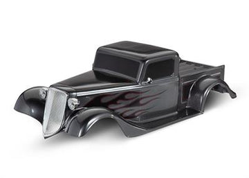 Body, Factory Five '35 Hot Rod Truck, complete (graphite) (painted, decals applied) (includes front grille, side mirrors, headli