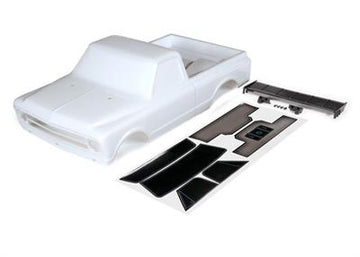 Body, Chevrolet C10, white (painted) (includes wing & decals) (requires #9415 series body accessories to complete body)