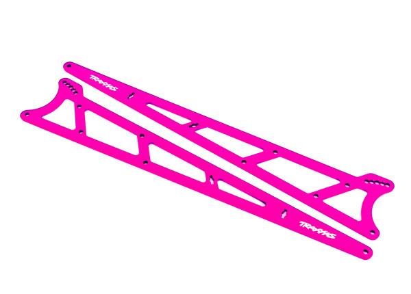Traxxas - TRX9462P - Side plates, wheelie bar, pink (aluminum) (2)