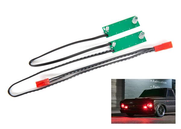 Traxxas - TRX9496R - LED light set, front, complete (red) (includes light harness, power harness, zip ties (9))