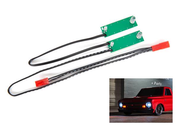 Traxxas - TRX9496 - LED light set, front, complete (white) (includes light harness, power harness, zip ties (9))