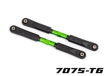 Camber links, front, Sledge® (TUBES green-anodized, 7075-T6 aluminum, stronger than titanium) (117mm) (2)/ rod ends, assembled w