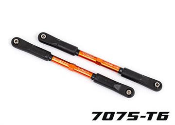 Camber links, rear, Sledge® (TUBES orange-anodized, 7075-T6 aluminum, stronger than titanium) (144mm) (2)/ rod ends, assembled w