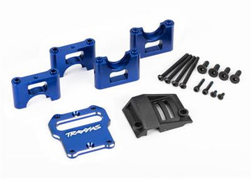 Mount, center differential carrier, 6061-T6 aluminum (blue-anodized)