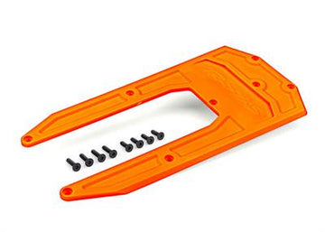 Skidplate, chassis, orange (fits Sledge®)